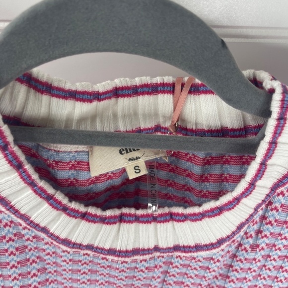 BRAND NEW Entro The Sheller Sweater Cropped Small Pink - Picture 2 of 9